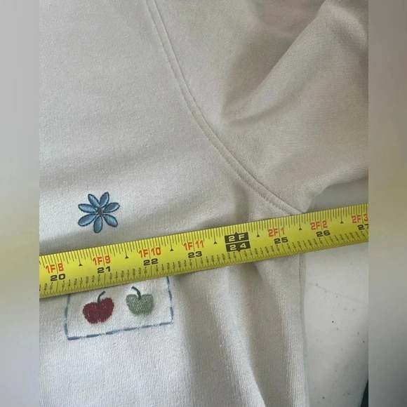 Vintage Grandma style Extra Shenanigans Button Front Embroidered Apples 2X 0186 - Picture 8 of 10
